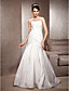  Trumpet/Mermaid Strapless Floor-length Taffeta Lace Wedding Dress