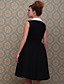  ts d'epoca elegante abito bianco colletto pieno svolgimento