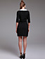  TS Simplicity White Lapel Elastic Dress
