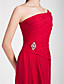  Sheath/ Column One Shoulder Floor-length Chiffon Bridesmaid Dress