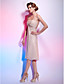  A-line Halter Neck Knee-length Chiffon Cocktail Dress
