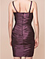  Sheath/Column Spaghetti Strap Short/Mini Taffeta Mother Of The Bride Dress