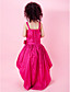  A-line Taffeta Asymmetrical Flower Girl Dress With Straps