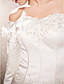  Sheath/Column Off-the-shoulder Floor-length Satin  Wedding Dress