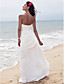  Sheath/Column Strpaless Floor-length Chiffon Wedding Dress