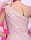  Sheath/Column One Shoulder Short/Mini Chiffon Cocktail Dress