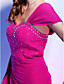  Sheath/Column Off-the-shoulder Knee-length Chiffon Cocktail Dress