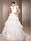  A-line V-neck Chapel Train Taffeta  Wedding Dress