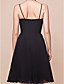  A-line Spaghetti Strap Knee-length Chiffon And Satin Mother Of The Bride Dress