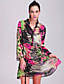  TS Digital Pleated Flow Dress With Belt
