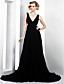 A-line V-neck  Floor-length Cannes Film Festival/ Evening Dress