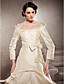  A-line Off-the-shoulder Court Train Taffeta Wedding Dress