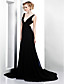  A-line V-neck  Floor-length Cannes Film Festival/ Evening Dress