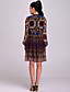  ts tribal puffy mouw chiffon jurk