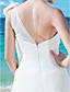  Sheath/Column One Shoulder Knee-length Chiffon Wedding Dress