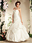  A-line Sweetheart Floor-length Taffeta Wedding Dress