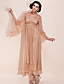  ts chiffon V profonda maxi dress