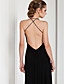  Sheath/ Column Spaghetti Straps Floor-length Jersey Evening Dress