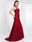  Trumpet / Mermaid Straps Sweep / Brush Train Taffeta Evening Dress
