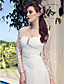  Sweetheart Neck Lace And Chiffon Wedding Dress With Sweep/Brush Train