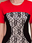  TS Color Block Lace Stitched Dress