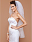  Three-tier Tulle Fingertip Wedding Veil With Cut Edge (More Colors Available)