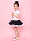  roze trimmen chiffon meisje rok met voering