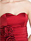  Trumpet/Mermaid Sweetheart Floor-length Satin Bridesmaid Dress With Flower(s)