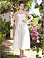  A-line Halter Tea-length Taffeta Wedding Dress