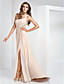  Sheath/ Column One Shoulder Floor-length Chiffon Evening Dress