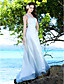  Sheath/Column Straps Sweep / Brush Train Chiffon Wedding Dress