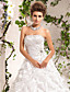  Ball Gown Princess Strapless Floor-length Taffeta Wedding Dress