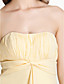  Sheath/Column Strapless Floor-length Chiffon Bridesmaid Dress