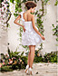  Ball Gown One Shoulder Short/Mini Taffeta Wedding Dress