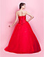  Ball Gown Strapless Sweetheart Floor-length Satin Tulle Evening Dress
