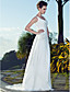  Sheath/Column Straps V-neck Court Train Chiffon Wedding Dress