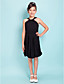  Sheath/Column Straps Knee-length Chiffon Junior Bridesmaid Dress