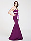  Trumpet/Mermaid Sweetheart Floor-length Satin Bridesmaid Dress With Bow(s)