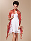 Rayon With Button and Pearls Special Occasion Shawl In Red