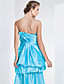  A-line Sweetheart Asymmetrical Taffeta Evening Dress