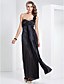  Sheath/Column One Shoulder Floor-length Polyester Evening Dress