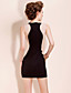  TS Waist Curved Color Block Jersey Dress