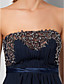  A-line Strapless Chiffon And Lace Evening Dress inspired by Katie Holmes at the 84th Oscar