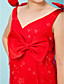  Sheath/Column V-neck Floor-length Chiffon Junior Bridesmaid Dress