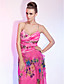  Sheath/Column Spaghetti Straps Asymmetrical Tea-length Cocktail Dress