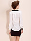  TS Color Block Collar Blouse Shirt