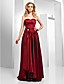  A-line Sweetheart Asymmetrical Floor-length Stretch Satin Lace Evening Dress