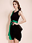  TS Color Block Folded Dress