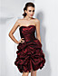  Ball Gown Sweetheart Strapless Short/Mini Taffeta Cocktail Dress