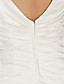  Ballkleid mit V-Ausschnitt Kapelle Zug Satin plus size Hochzeitskleid